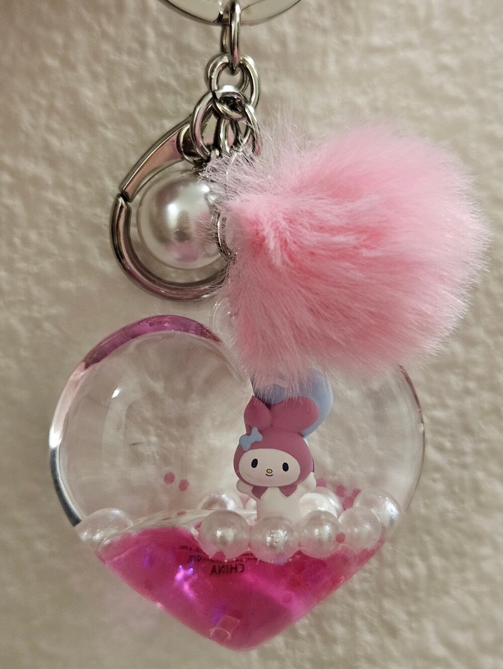 HELLO KITTY AND FRIENDS MYSTERY KEYCHAIN LIQUID SHAKER TIDEPOOL  MY MELODY POM